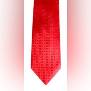 Hermès Red Silk H Print Tie. New with tags and box.  100% silk. Bought in France